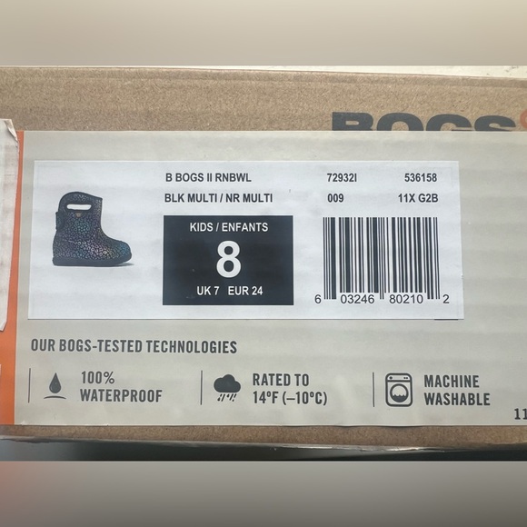 BOGS Baby II Rainbow Leopard All Weather Boots Size:8 NIB - Picture 7 of 16